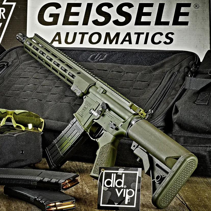 Geissele Super Duty 5.56 14.5" P&W (16" OAL) OD Green w/ Lancer Mag - 1