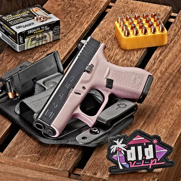Glock 42 .380ACP Pink & Black Cerakote - 1