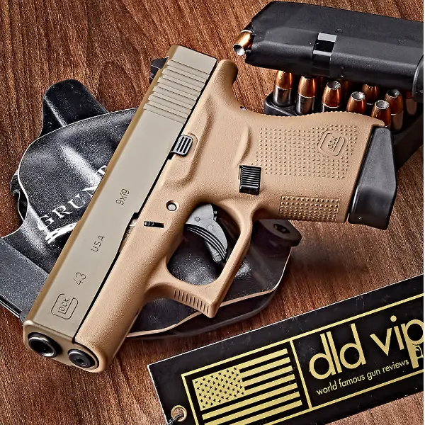 Glock 43 9mm Patriot Brown/FDE Cerakote - 1