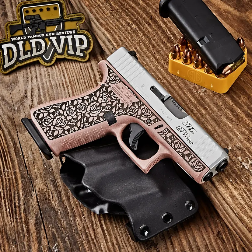Glock 43X 9mm Aluminum/Rose Gold Cerakote - 1