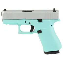 GLOCK 43X 9MM Robins Egg Blue/Silver Cerakote - 1