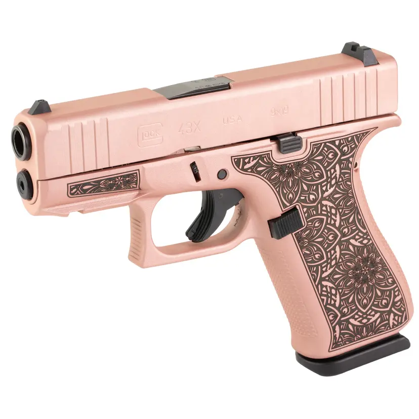 Glock 43X 9mm Rose Gold Paisley Finish - 1