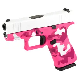 GLOCK 43X 9mm Striker-Fired Sub-Compact Pistol 3.41in Barrel Pink Commando Camo Skydas Cerakote 10+1 2 Mags - 3