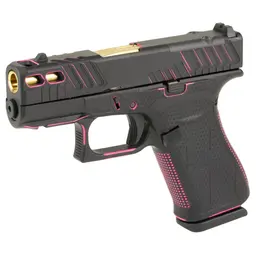 GLOCK 43X 9MM Sub-Compact Pistol with Custom Black and Pink Finish - 1