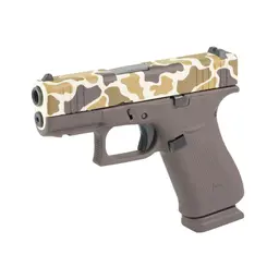 GLOCK 43X 9mm Sub-Compact Striker-Fired Pistol 3.41in Barrel 15+1 Fixed Sights Duck Camo Cerakote 2 Mags - 3