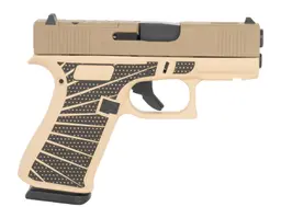 Glock 43X FDE Cerakote Steel Optic Cut/Ported/Serrated Slide FDE Ripple Cerakote - 2