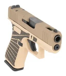 Glock 43X FDE Cerakote Steel Optic Cut/Ported/Serrated Slide FDE Ripple Cerakote - 3