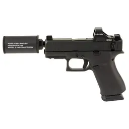 GLOCK 43X Hush Puppy 9mm Threaded Barrel Pistol w/ Holosun 407K, Suppressor Height Sights, 15rd, Compact Suppressor Package - 2