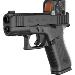 GLOCK 43X MOS 9mm Striker-Fired Subcompact Pistol 3.41in Black nDLC, 15+1, Aimpoint COA Optic, 2 Mags - 3