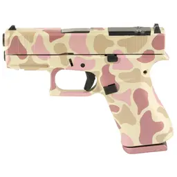 GLOCK 43X MOS 9mm Sub-Compact Pistol 3.41in Barrel 10+1 Optics Ready Pink Frog Camo Cerakote - 2
