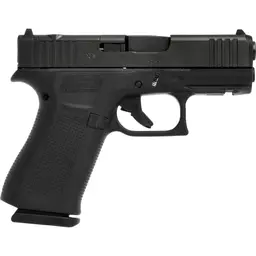 GLOCK 43X MOS 9mm Sub-Compact Striker-Fired Pistol 3.41in Barrel Black nDLC, Fixed Sights, 15rd, 2 Mags - 2