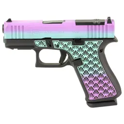 GLOCK 43X MOS 9mm Sub-Compact Striker-Fired Pistol 3.41in Island Bug Cerakote 10+1 2 Mags Optic Cut - 2