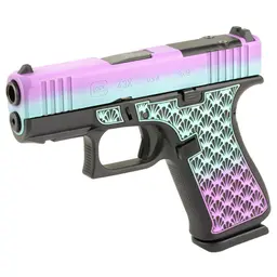 GLOCK 43X MOS 9mm Sub-Compact Striker-Fired Pistol 3.41in Island Bug Cerakote 10+1 2 Mags Optic Cut - 4