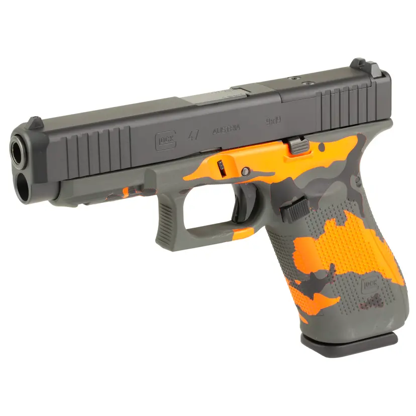 GLOCK 47 Gen5 MOS 9mm Blaze Camo Cerakote - 1