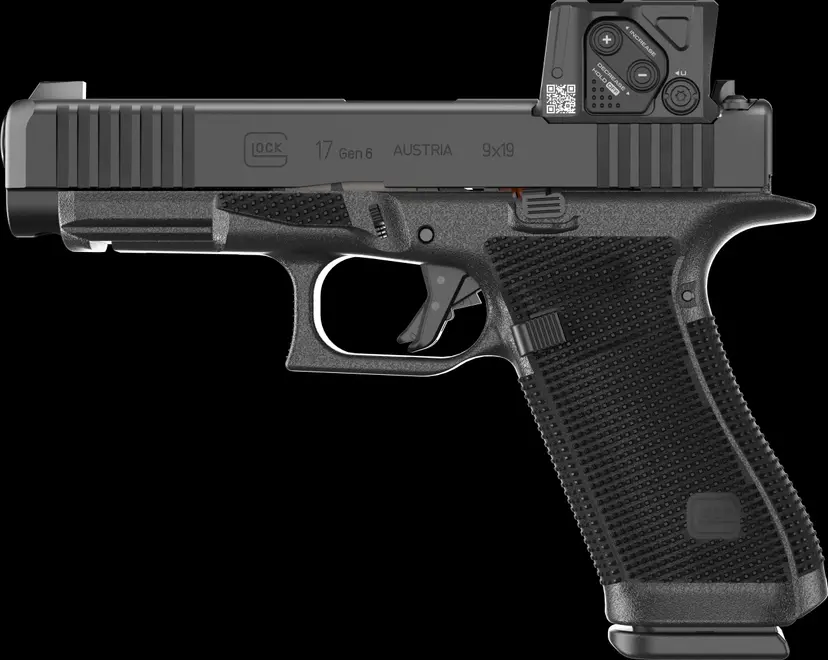 GLOCK 17 Gen 6 COA 9mm Striker-Fired Full-Size Polymer Pistol 4.49in Barrel DLC Finish Aimpoint COA Optic 17rd 3 Mags - 1