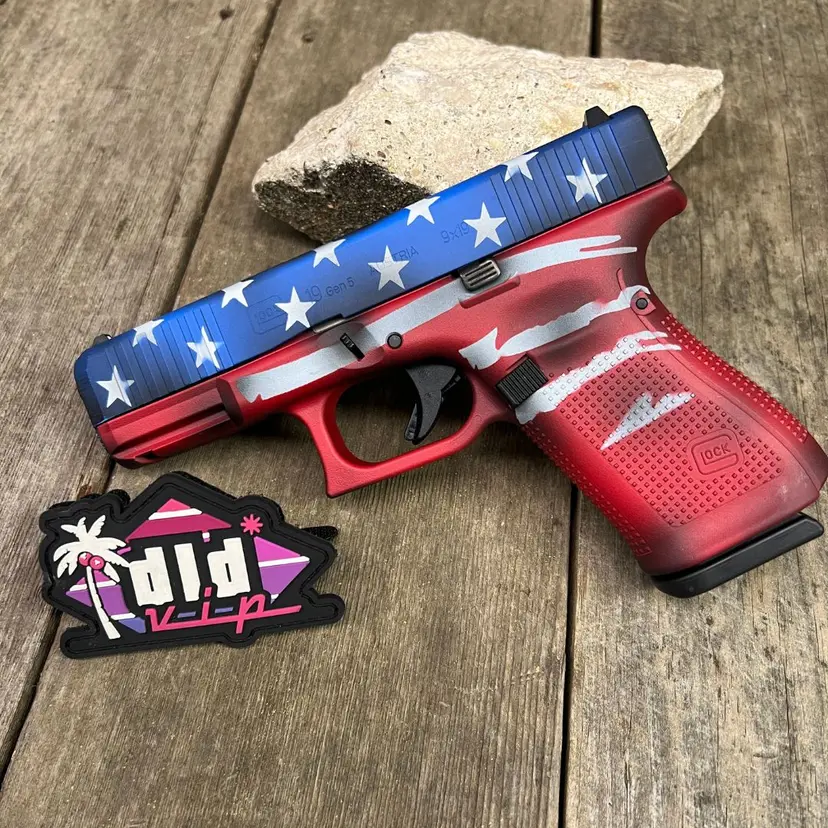 Glock 19 Gen5 9mm American Flag Cerakote - 1