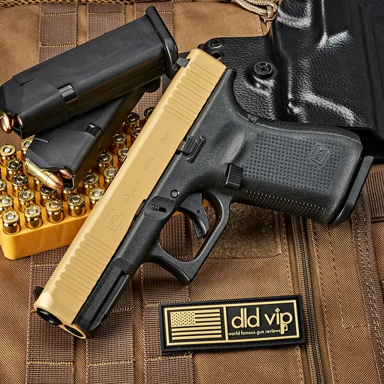 Glock 19 Gen5 9mm Gold Cerakote - 1