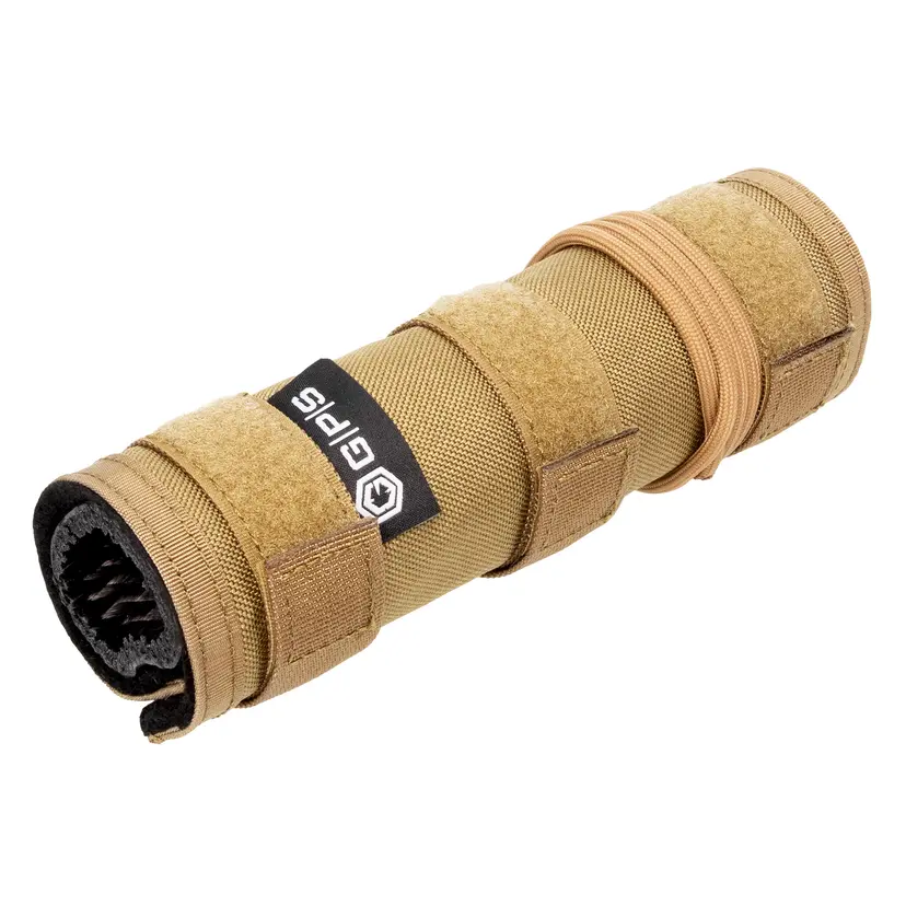 GPS TAC Suppressor Cover 7.5" Tan Nylon Heat Shield for Muzzle Devices - 1