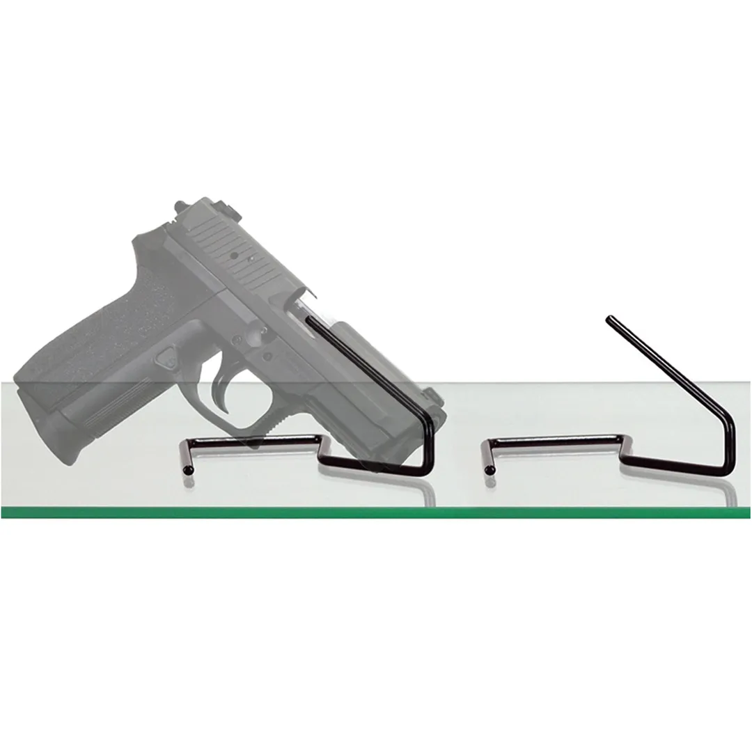 Gun Storage Solutions Kikstands for .22 Cal and Larger Handguns, Vinyl Coated, Free Standing, 10 Pack