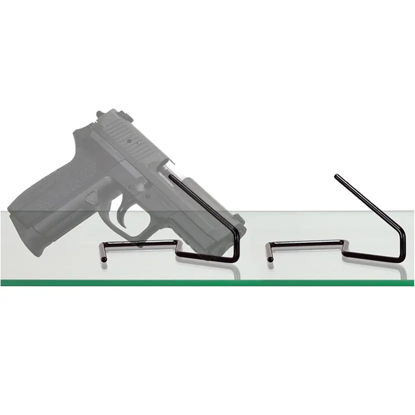 Gun Storage Solutions Kikstands for .22 Cal and Larger Handguns, Vinyl Coated, Free Standing, 10 Pack - 1