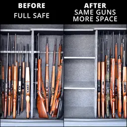 Gun Storage Solutions Rifle Rod Starter Kit 20 Pack with 15" x 30" Fabric for Safe Organization - 2
