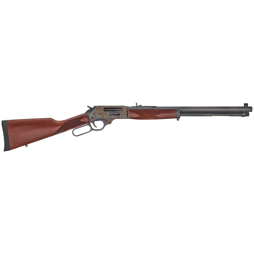 Henry Case Hardened 30-30 Lever Action Rifle with Side Gate, 20" Octagon Barrel, Walnut Stock - 1
