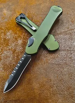 Heretic Knives Hydra Recurve DLC OD Green H008-6A-GRN - 1