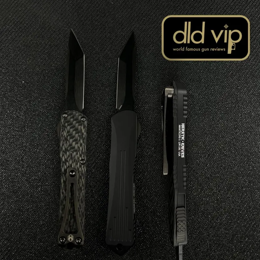 Heretic Manticore-S Carbon Fiber & DLC Tanto H023-6A-CF - 1
