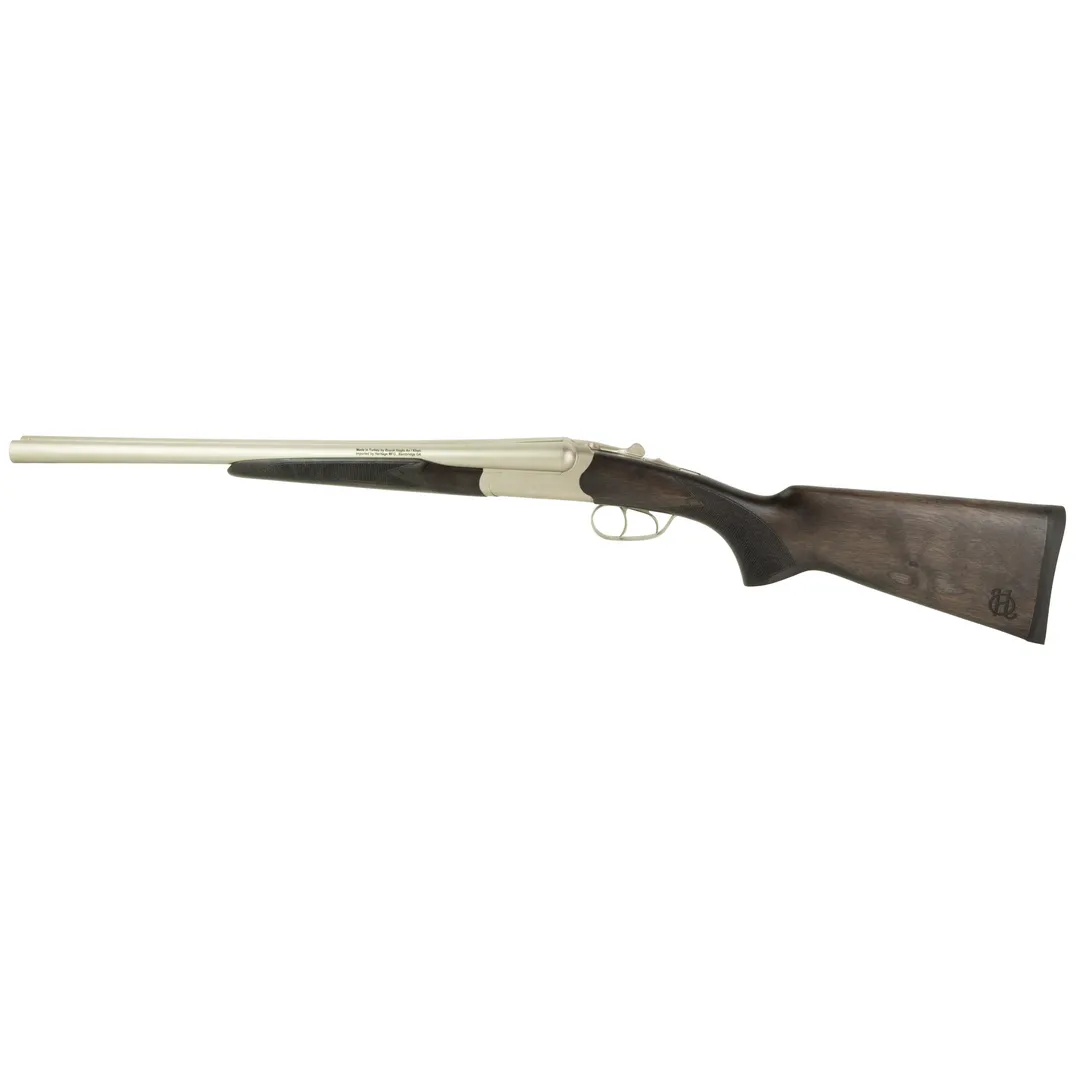 Heritage Badlander SXS 20GA 18.5" Nickel Side-By-Side Shotgun, Turkish Walnut, 3" Chamber