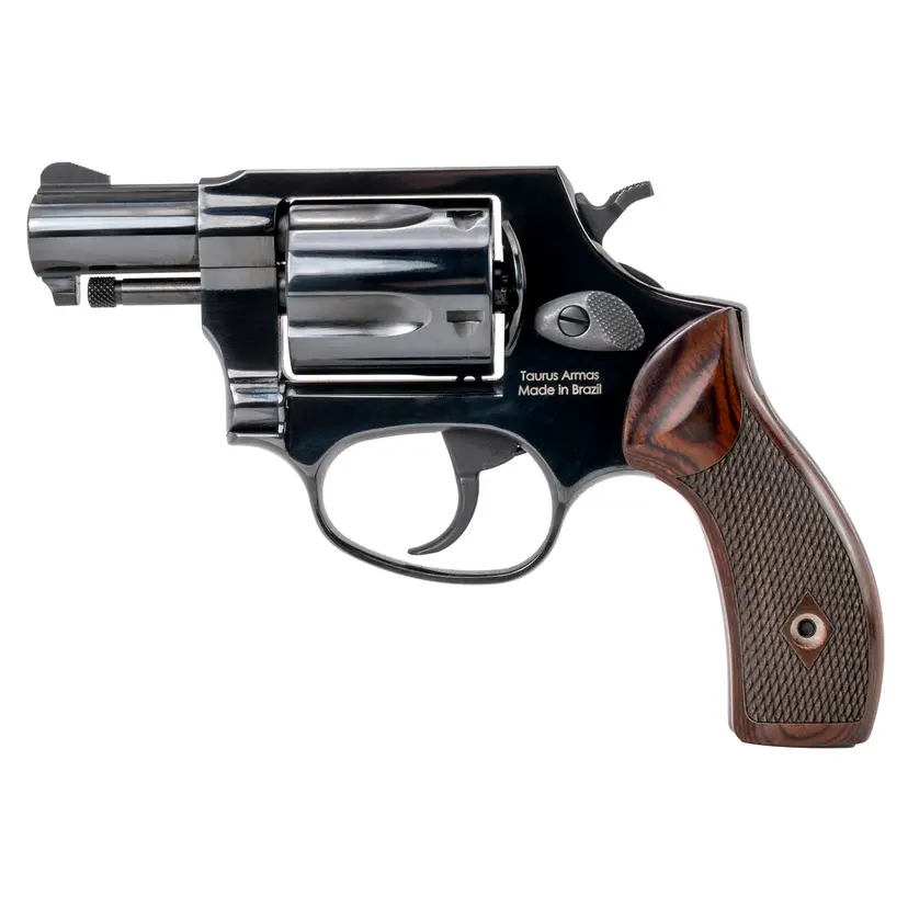 Heritage Roscoe 38 Special Revolver 2" Barrel 5-Round Blued Black Wood Grips - 1