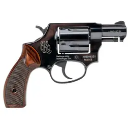 Heritage Roscoe 38 Special Revolver 2" Barrel 5-Round Blued Black Wood Grips - 2