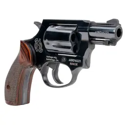 Heritage Roscoe 38 Special Revolver 2" Barrel 5-Round Blued Black Wood Grips - 3