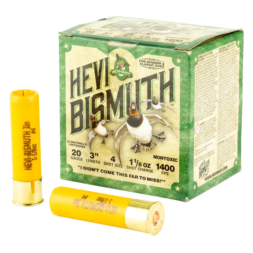 HEVI-Shot HEVI-Bismuth 20 Gauge 3" #4 Shot 1-1/8 oz 25 Rounds - 1