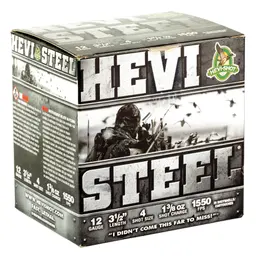 HEVI-Shot HEVI-Steel 12 Gauge 3.5" #4 Shot 1 3/8 oz 25 Rounds - 2