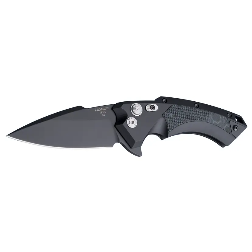 Hogue X5 3.5" Spear Point Folding Knife Black CPM154 Blade G10 Handle - 1