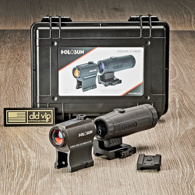 Holosun HS403C Red 2MOA Dot w/ HM3X Magnifier - 1