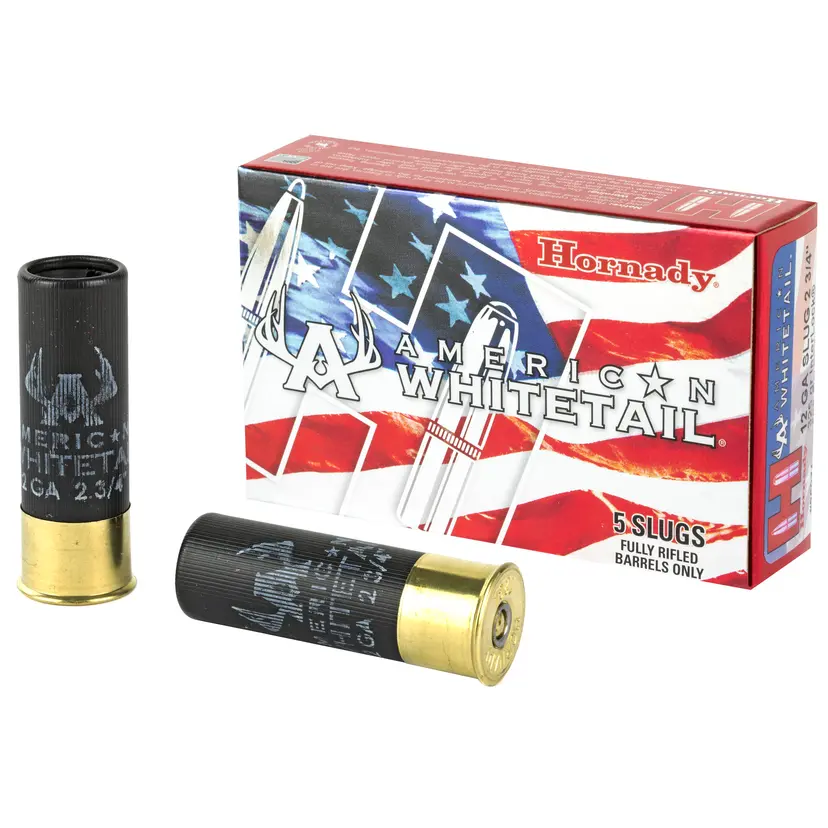 Hornady American Whitetail 12Ga Rifled Slug 325Gr Interlock 5rd - 1