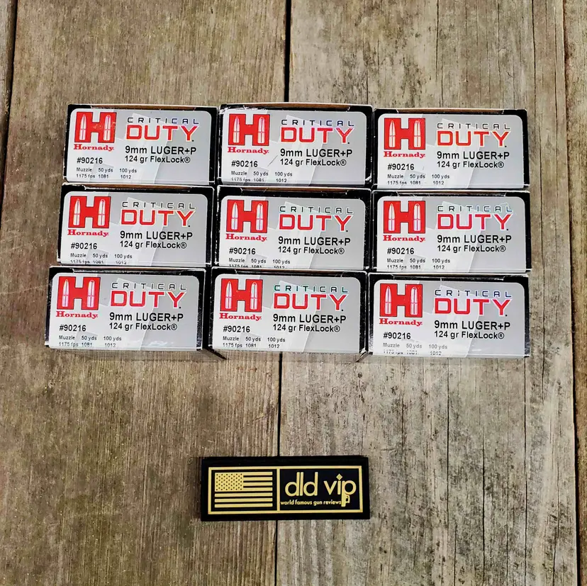 Hornady Critical Duty 9mm +P 124Gr FlexLock 250rd Case - 1