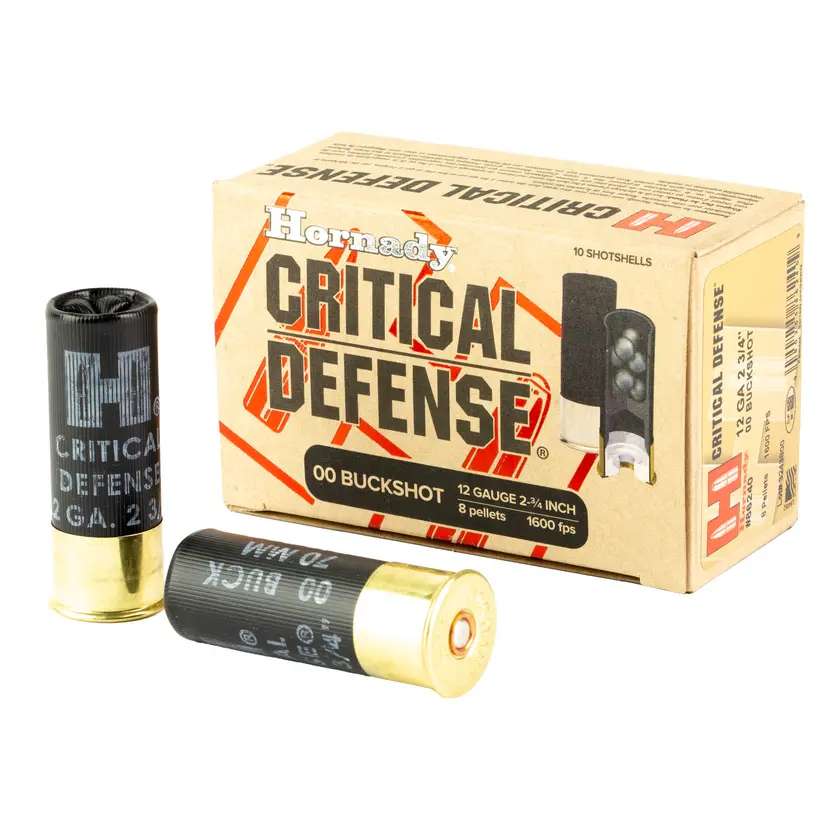 Hornady Critical Defense 12 Gauge 2.75" 00 Buckshot Ammunition 10 Rounds - 1