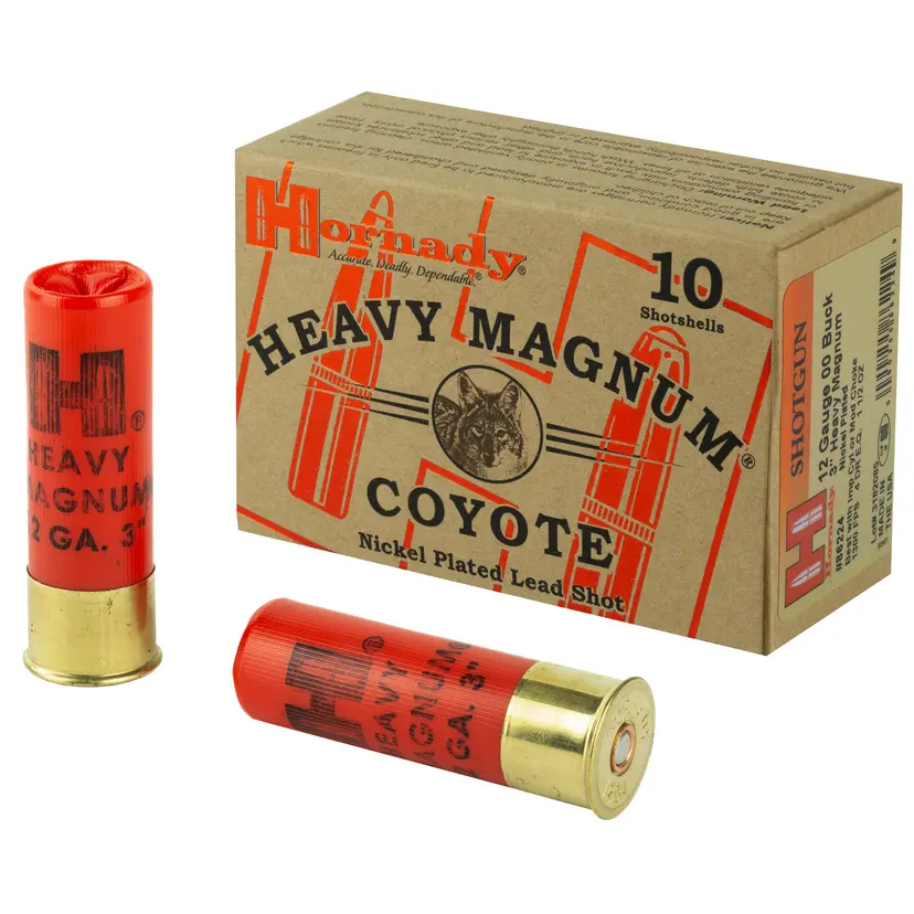 Hornady Heavy Magnum Coyote 12 Gauge 3" 00 Buckshot Ammo 10 Rounds - 1