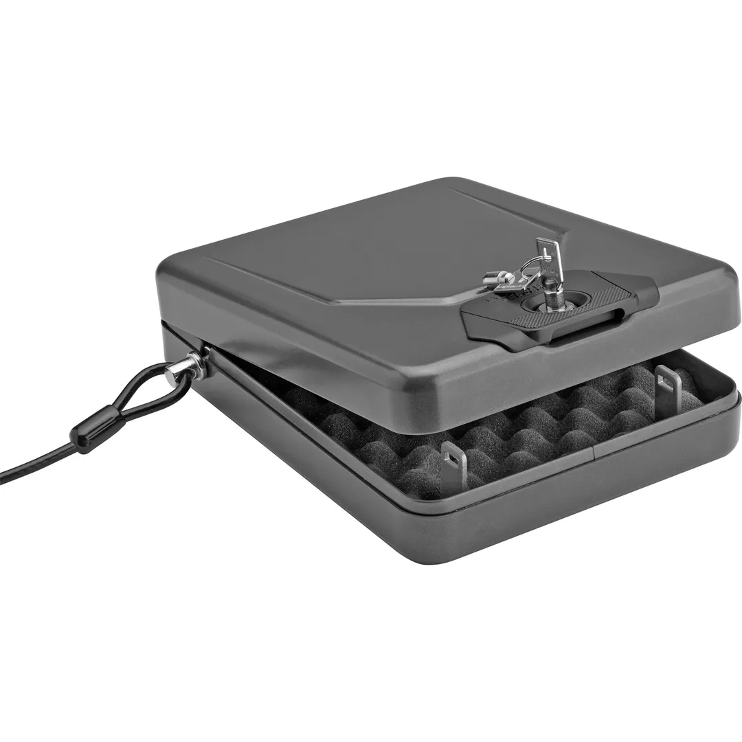 Hornady Alpha Elite Lock Box – Secure Safe with Key & Cable, Black