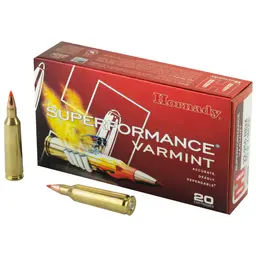 Hornady Superformance 22-250 Rem 50 Grain V-Max Ammunition – 20 Rounds - 1