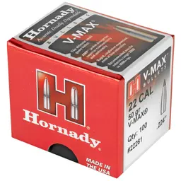 Hornady V-MAX 22 Cal .224 50gr Ballistic Tip Bullets 100 Count - 3