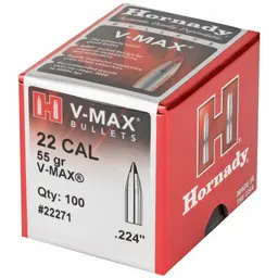 Hornady V-MAX 22 Cal .224 55gr Ballistic Tip Bullets – 100 Count - 3