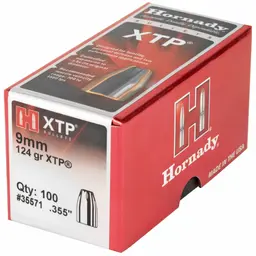 Hornady XTP 9mm 124gr Hollow Point Bullets .355 Diameter – 100 Count - 3