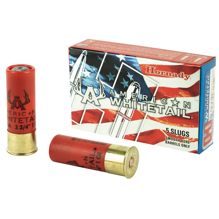 Hornady American Whitetail 12 Gauge 2.75" 1oz Rifled Slug Ammunition 5 Rounds - 1