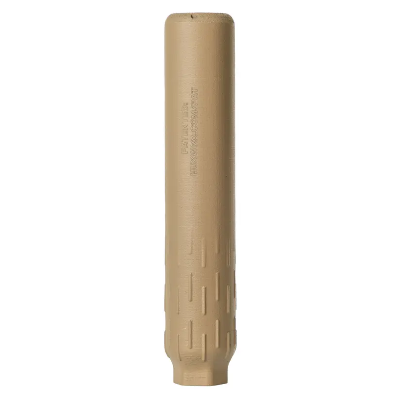 HUXWRX FLOW 22 Ti .22 LR Suppressor 1/2x28 Direct Thread Grade 5 Titanium FDE Cerakote - 1