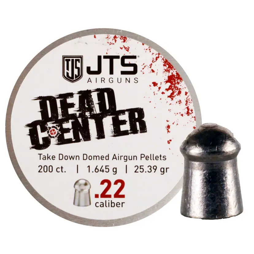 JTS Group .22 Cal 25.39 Grain Domed Pellets 200ct – Dead Center Airgun Ammo - 1