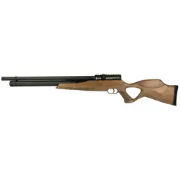 JTS Airacuda Max .25 Cal PCP Air Rifle, 900 FPS, 10-Shot, Thumbhole Wood Stock, Matte Black - 1