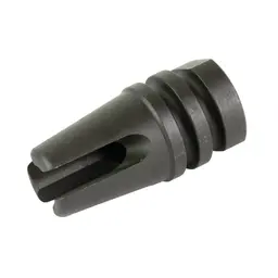KAK Industry Retro Taper Flash Hider 1/2x28 for AR-15 5.56 NATO, Phosphate Black - 3